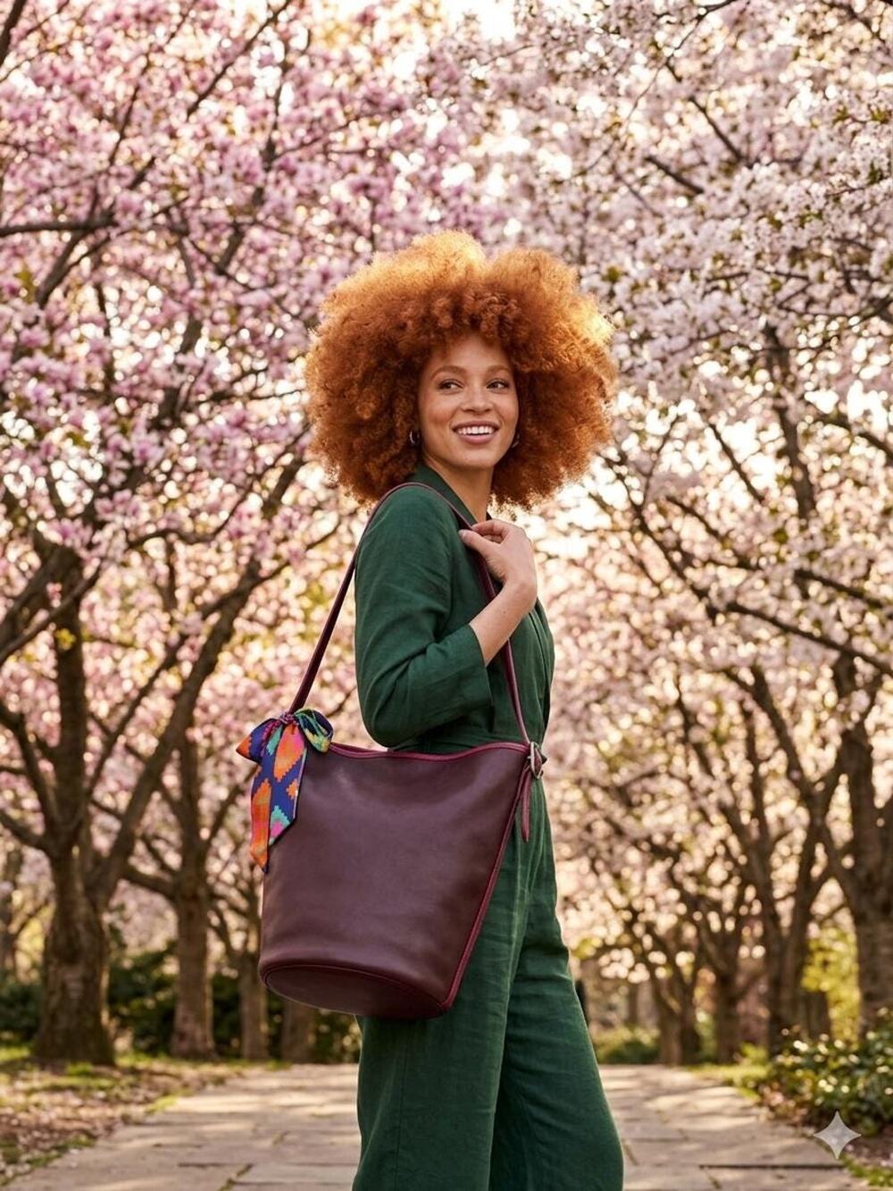 Limited Edition Coach Burgundy Leather Duffle Bucket Bag – 75th Anniversary